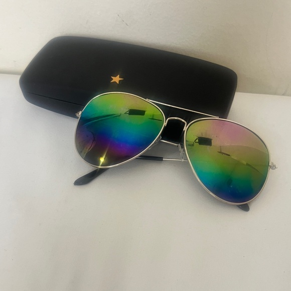 Northern Lights mirrored gradient lenses Stainless with Steel Metal frame
